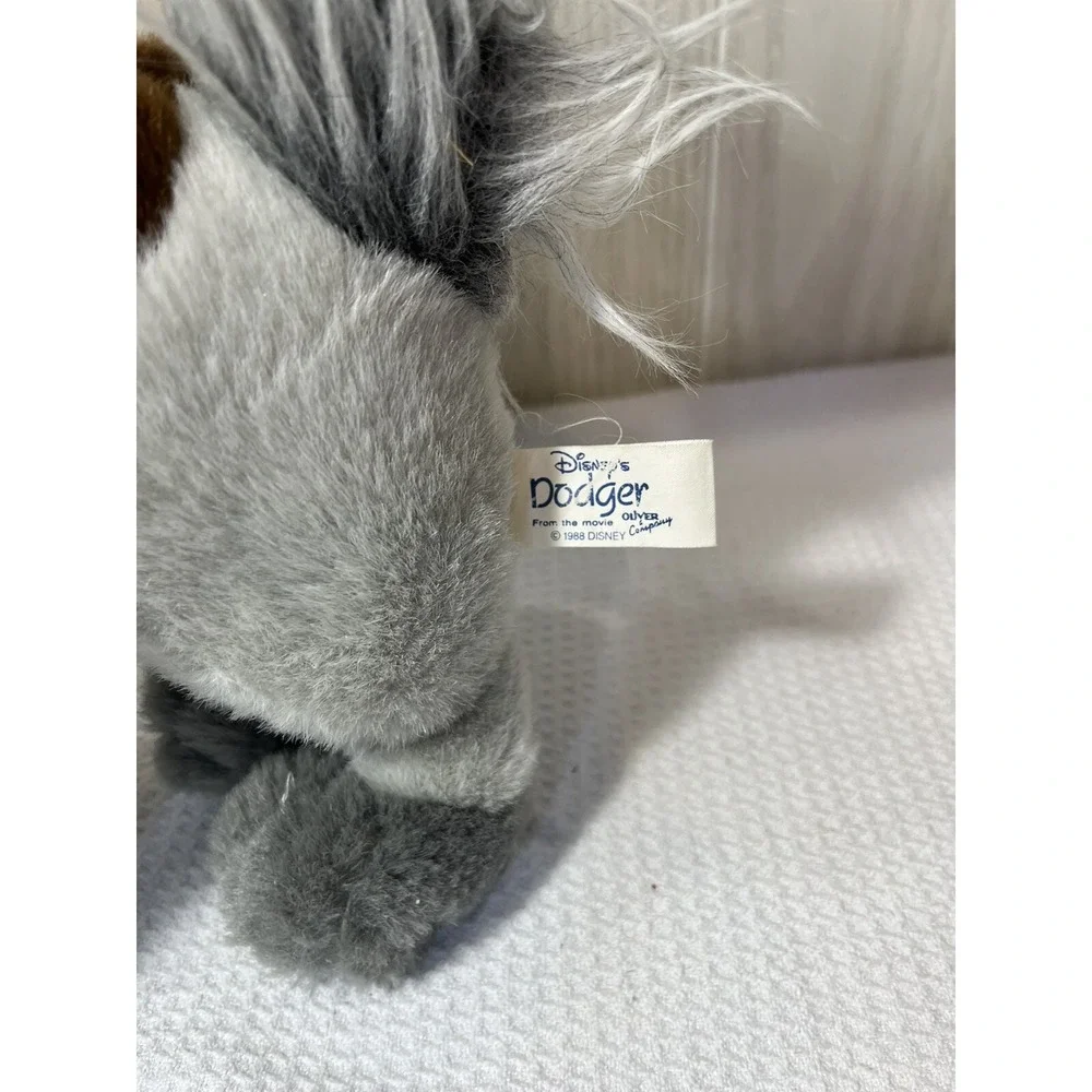 Disney vintage Oliver and Company Dodger Plush 1988 Sears posable dog